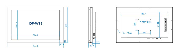 Austin Hughes UltraView DP-W19 Layout
