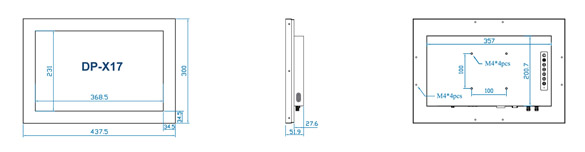 Austin Hughes UltraView DP-X17 Layout