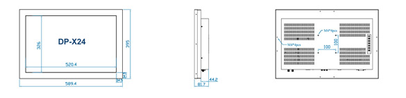 Austin Hughes UltraView DP-X24 Layout