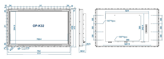 Austin Hughes UltraView OP-K32 Layout