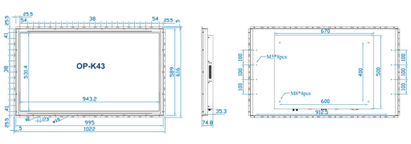 Austin Hughes UltraView OP-K43 Layout