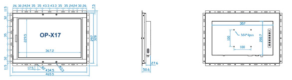 Austin Hughes UltraView OP-X17 Layout