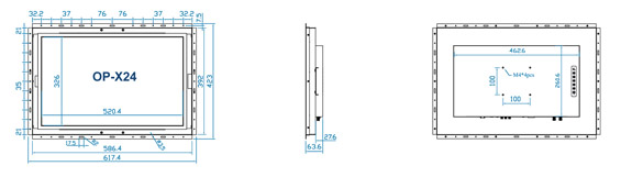 Austin Hughes UltraView OP-X24 Layout