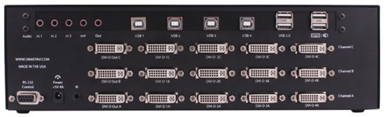 SmartAVI DVN-4Trio-DL Rearview