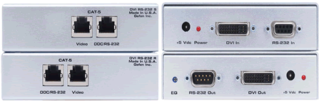 Gefen DVI RS232 Extender Backview