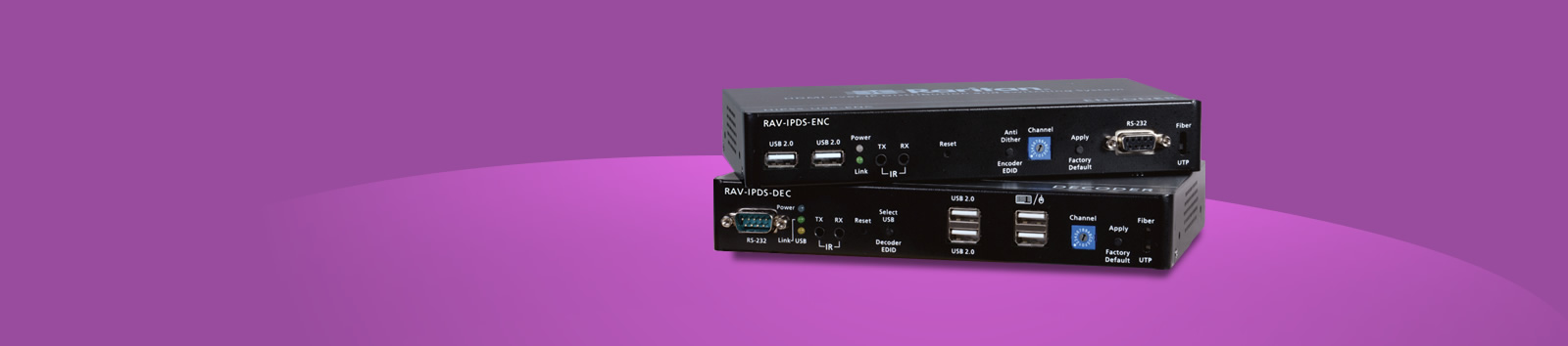 Raritan RAV-IP HDMI Extender Solution - CATx up to 330ft and Fiber Connections up to 6.2 miles - Transparent USB & Audio Support