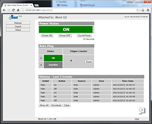 AutoPing automatic router test and reboot.