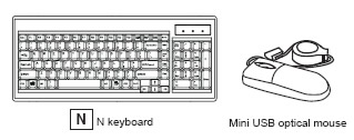 104-key Keyboard with Mini Optical Mouse