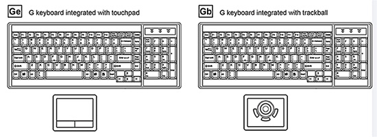 "Ne" style keyboard included with N119