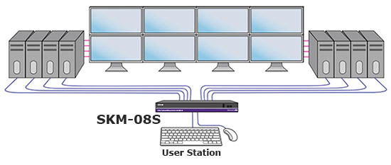 SmartAVI SKM-08 System typical application diagram
