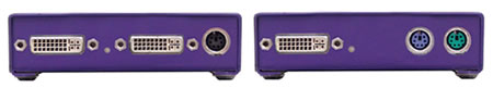 SmartAVI DVX-500 Transmitter and Receiver Back Views