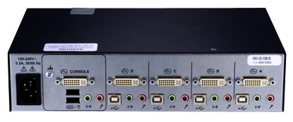 Avocent SwitchView SC300 series Secure KVM Switch Back View