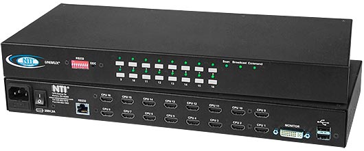 NTI RACKMUX-D17-N-16DVIHD Tilt Drawing