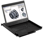 Austin Hughes Cyberview 1U Standard Rack Mount Console