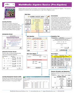 Algebra Basics, a Pre-Algebra Program