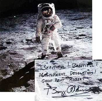 Buzz Aldrin Signed Print Testimonial