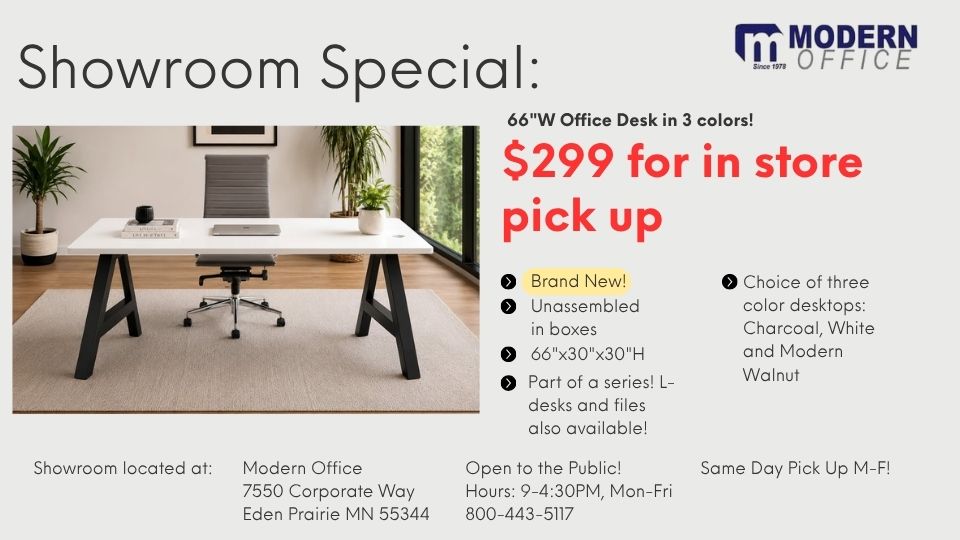 66 inch wide desk in three colors