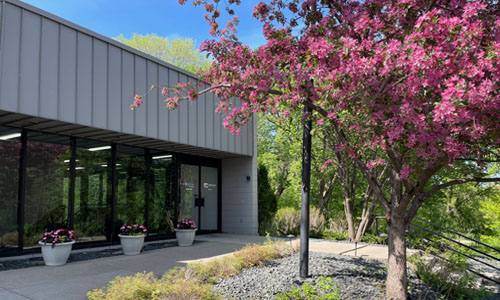 Modern Office building entrance in Eden Prairie