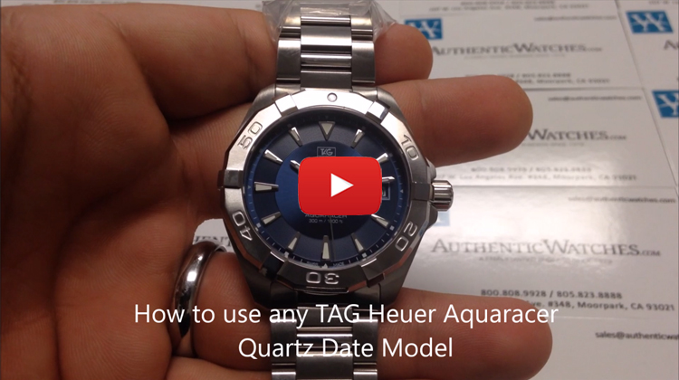 how to use any TAG Heuer Aquaracer Quartz Date Model