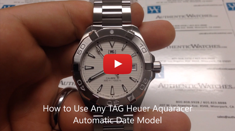 how to use any TAG Heuer Aquaracer Automatic Date Model
