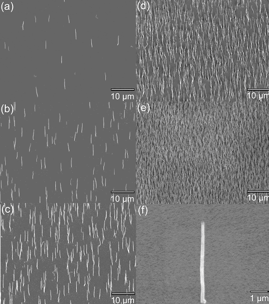 varied site densities of carbon nanotube arrays