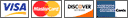 VISA, MA, DISCOVER, AM-EX