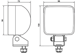 12-24V High Output LED Lamp Work Light