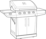 Hickory Cart BBQ Grill Cover