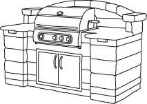 Island Grill Top Cover
