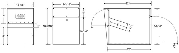Rear Access Aluminum Locking Mailbox