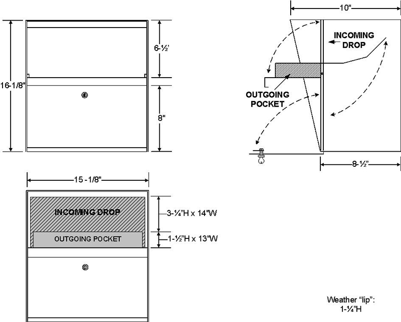 Aluminum Horizontal Locking Wall Mount