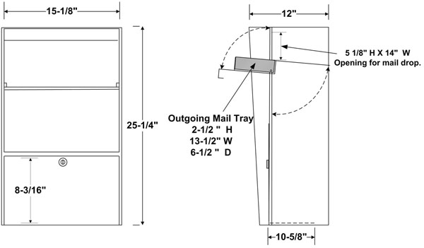 Aluminum Wall Mount Drop Box