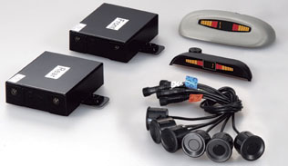 2 Front & 4 Rear Parking Sensor Kit with 2 Wired Displays