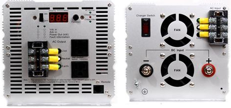 3000 Watt DC to AC Modified Sine Wave 24 volt Inverter with charger and transfer switch