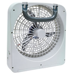12-Volt or D Cell Batteries 10-inch Portable Fan