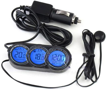 LCD Car In /Out Thermometer And Calendar Clock