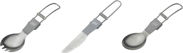 Folding Titanium Fork Knife Spork Spoon