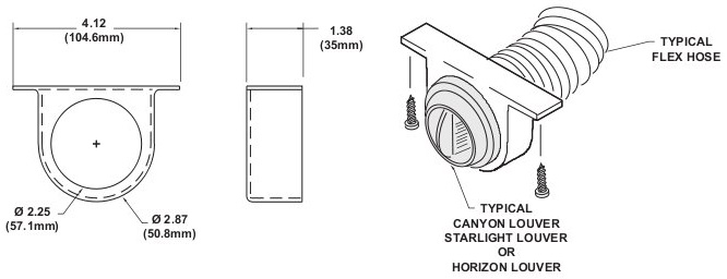Heater Horizon Vent with Holder