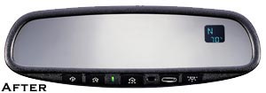Gentex NVS Mirror with Compass/Outside Temperature and Homelink Garage Door Opener Wireless Control System.
