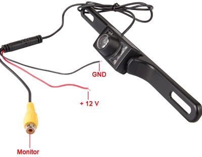 Nightvision Infrared License Plate Rearview Camera