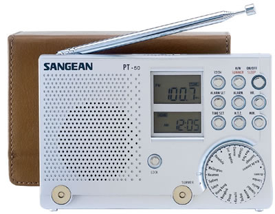 Portable FM - Stereo / AM / SW1-7 World Receiver w/ World Times