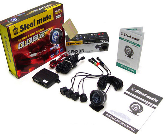 4 Rear In-Bumper Parking Sensors w/ wired Display