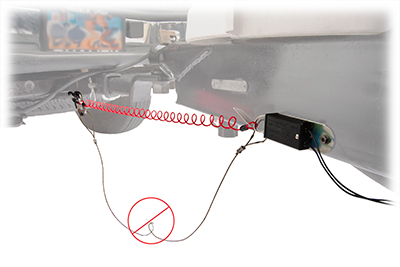 Trailer Brake Breakaway Coiled Cable & Switch