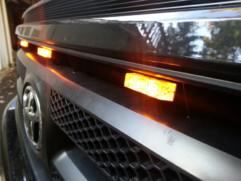 Amber Grill Mount LED Lights with Clip