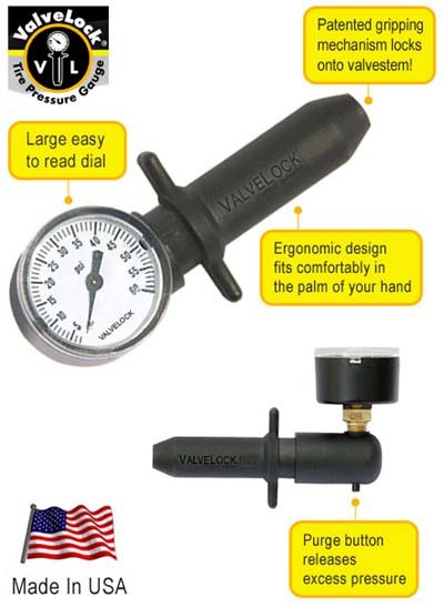 ValveLock Tire Pressure Gauge