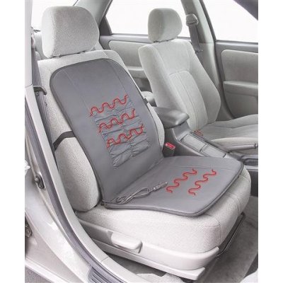 Black Deluxe 12 Volt Car Heated Seat Cushion