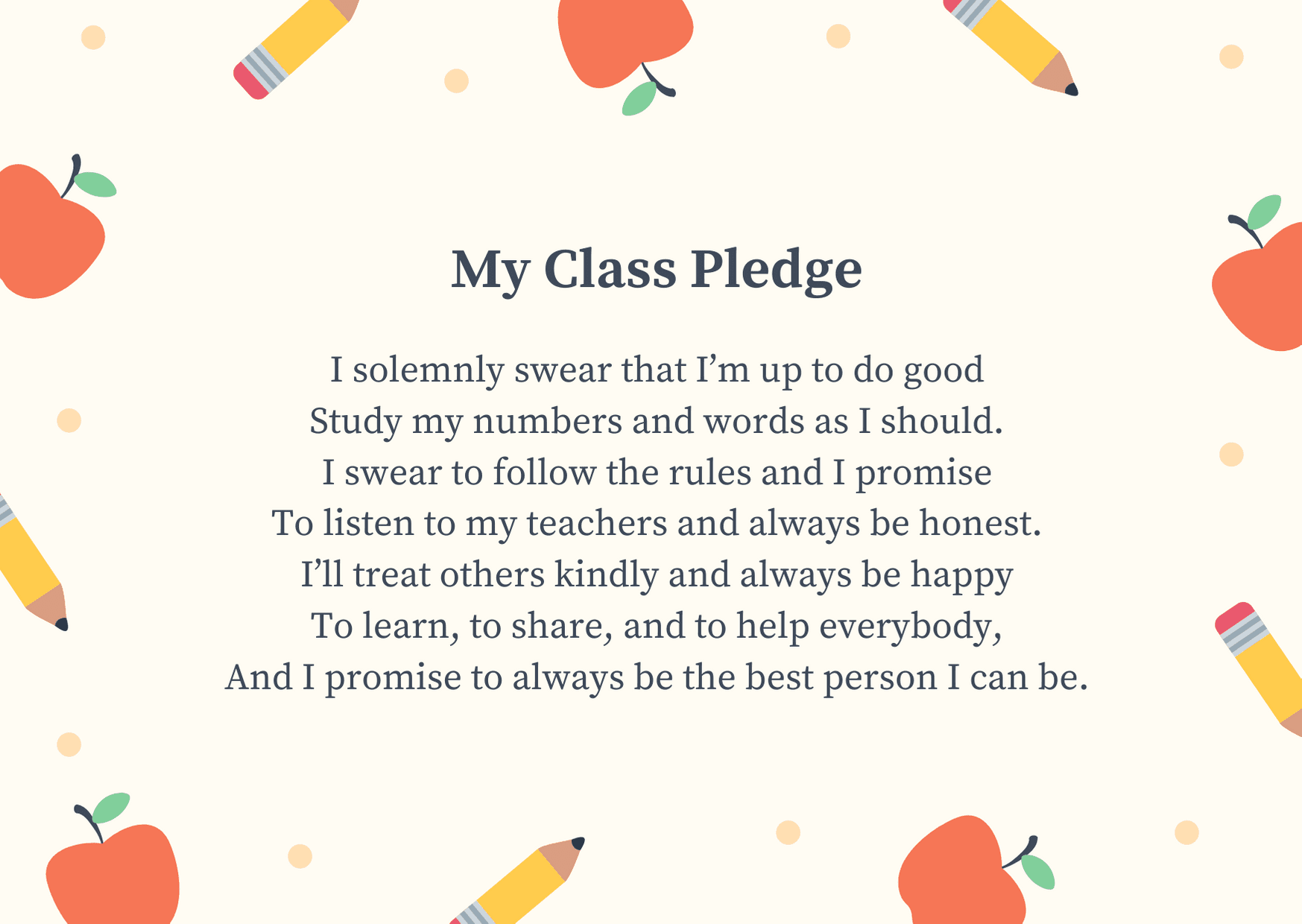 Class Pledge
