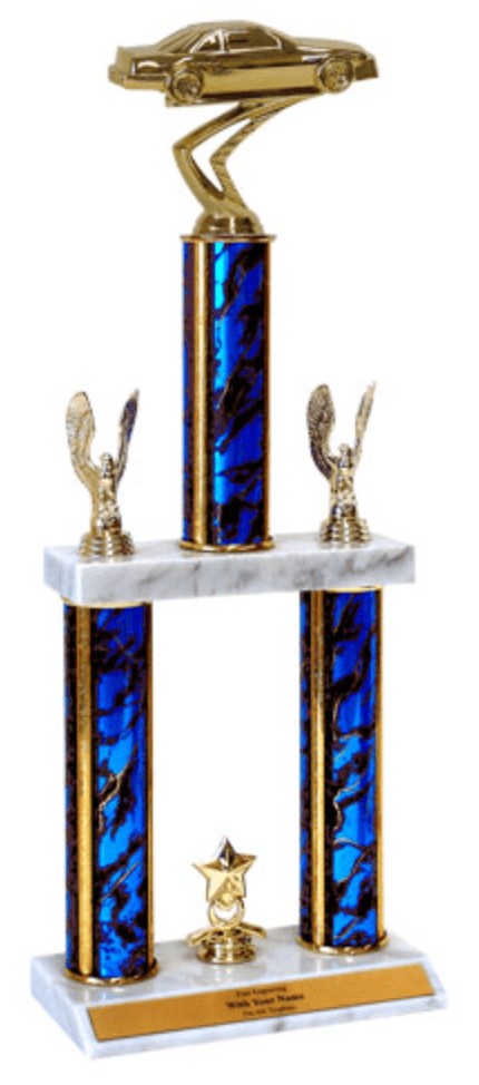 trophy with stock car figure