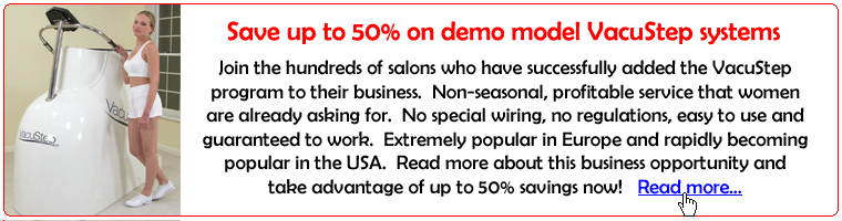 Vacustep for tanning bed salon owners