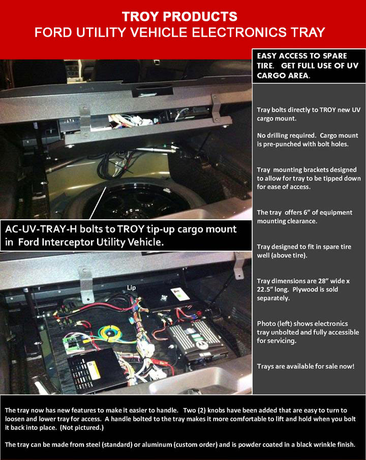 Ford Police Interceptor Utility Vehicle Tray